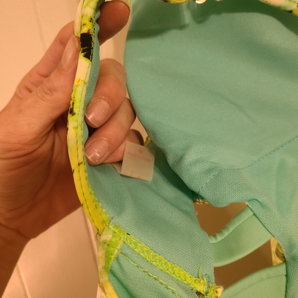 5/$10 NWOT Coral Tropics by Apollo one piece strappy open back swimsuit - Picture 8 of 9